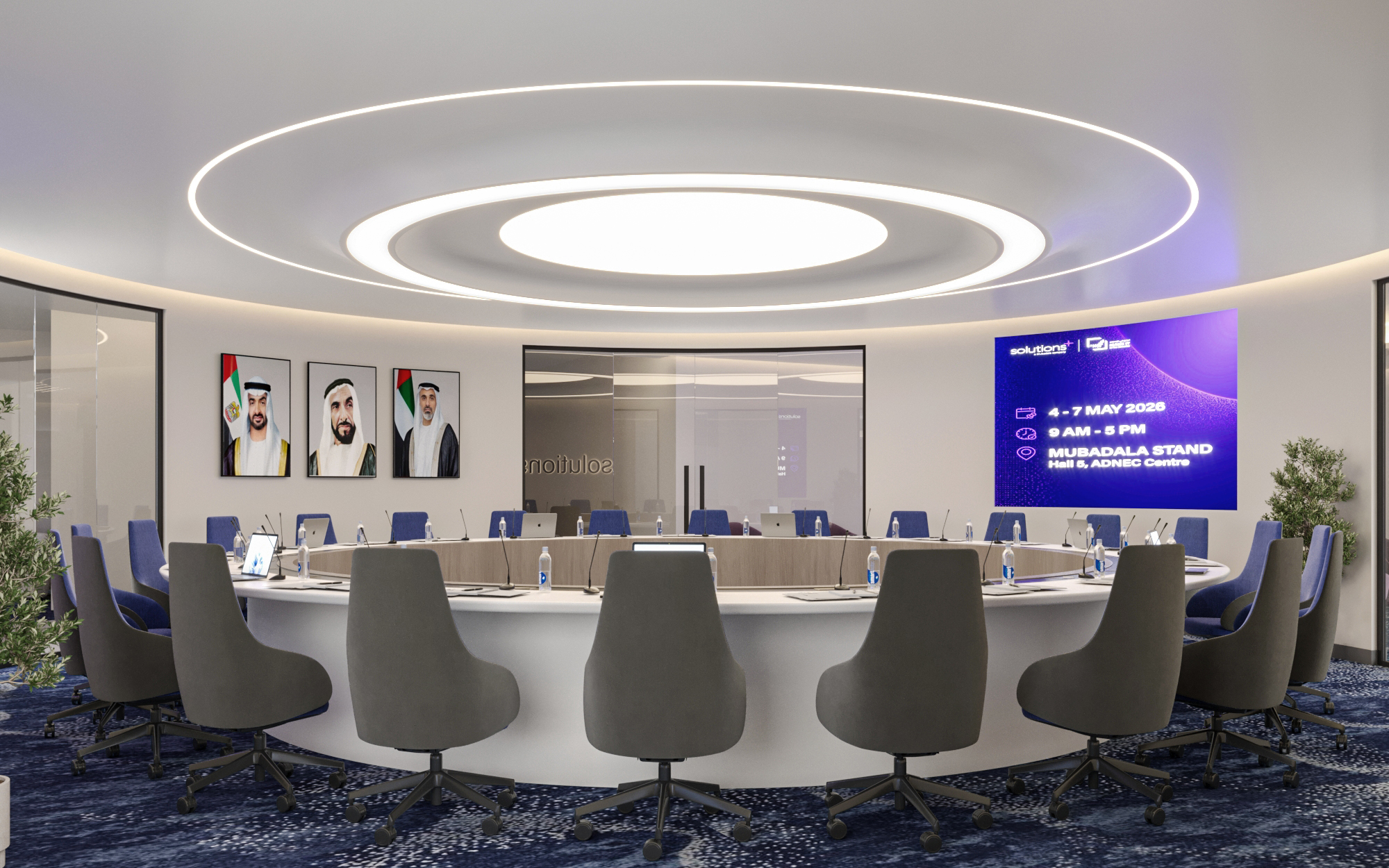 Modern interior featuring architectural lighting
